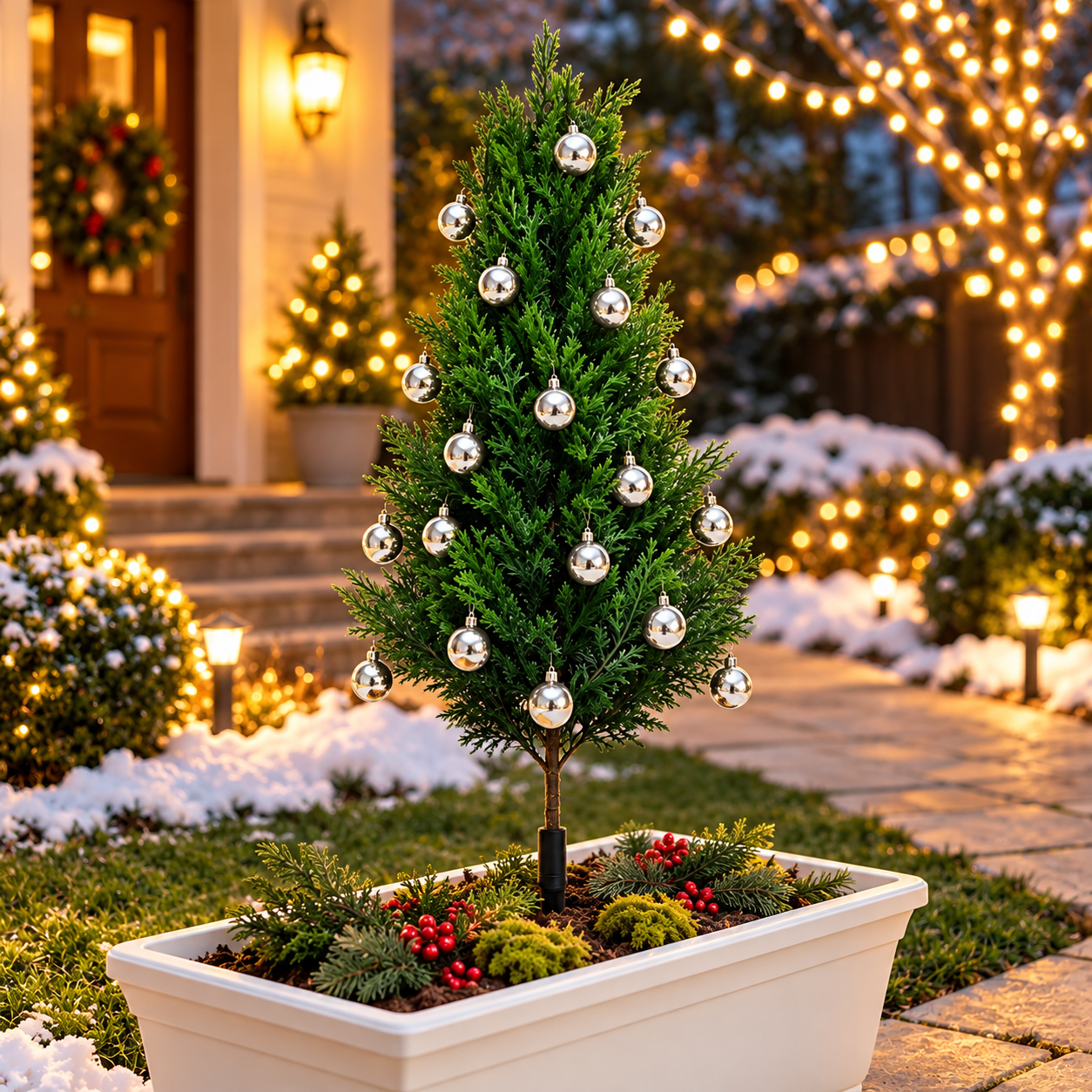 Realistic Artificial Cedar Trees – No-Maintenance Outdoor Garden Decor