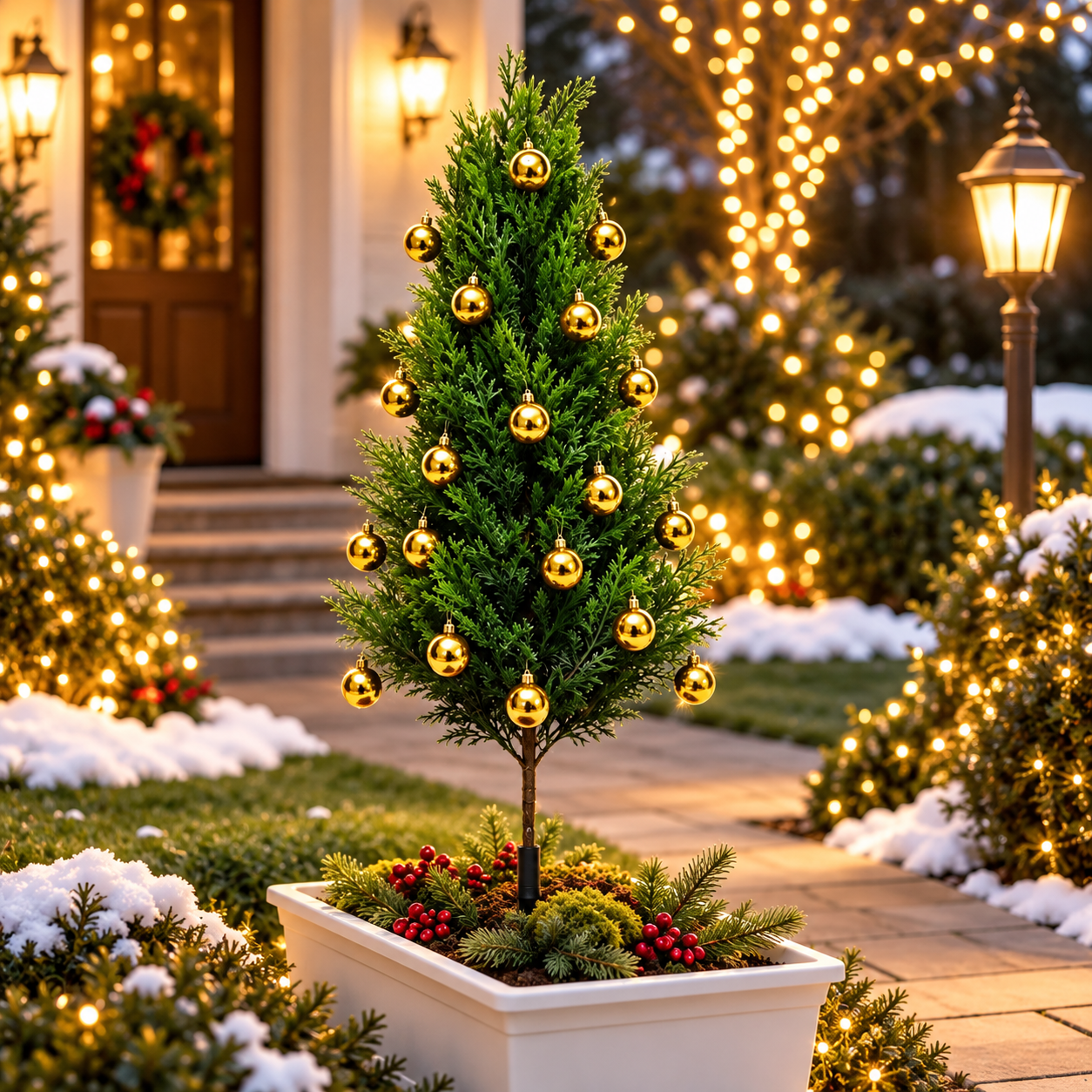 Realistic Artificial Cedar Trees – No-Maintenance Outdoor Garden Decor