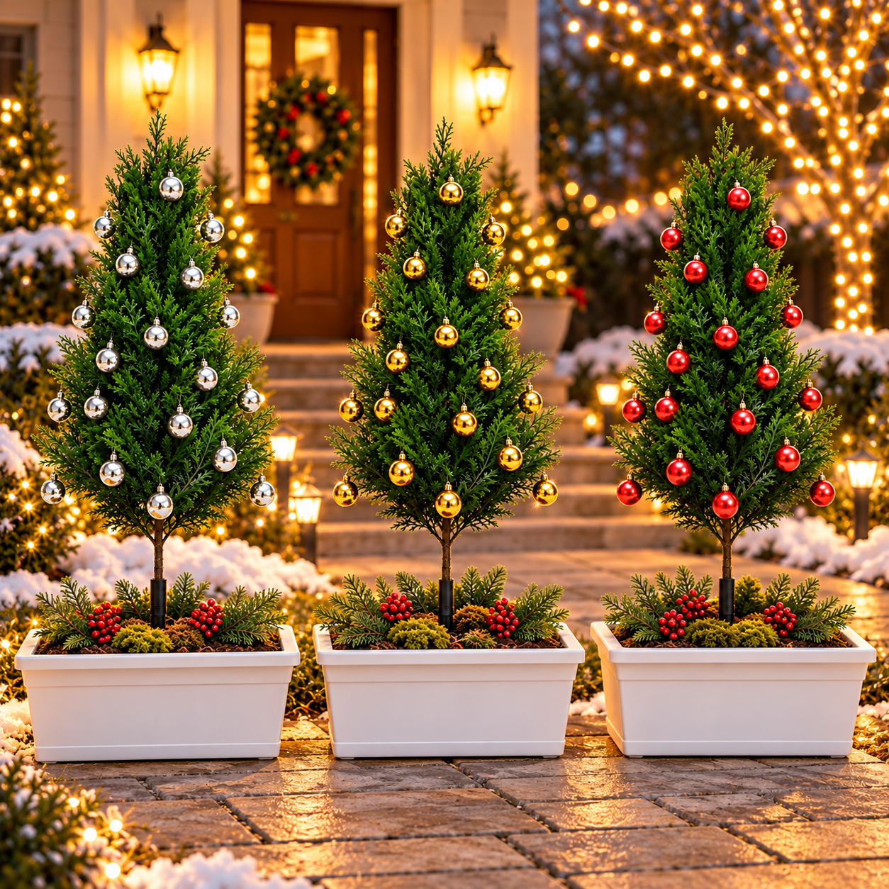 Realistic Artificial Cedar Trees – No-Maintenance Outdoor Garden Decor