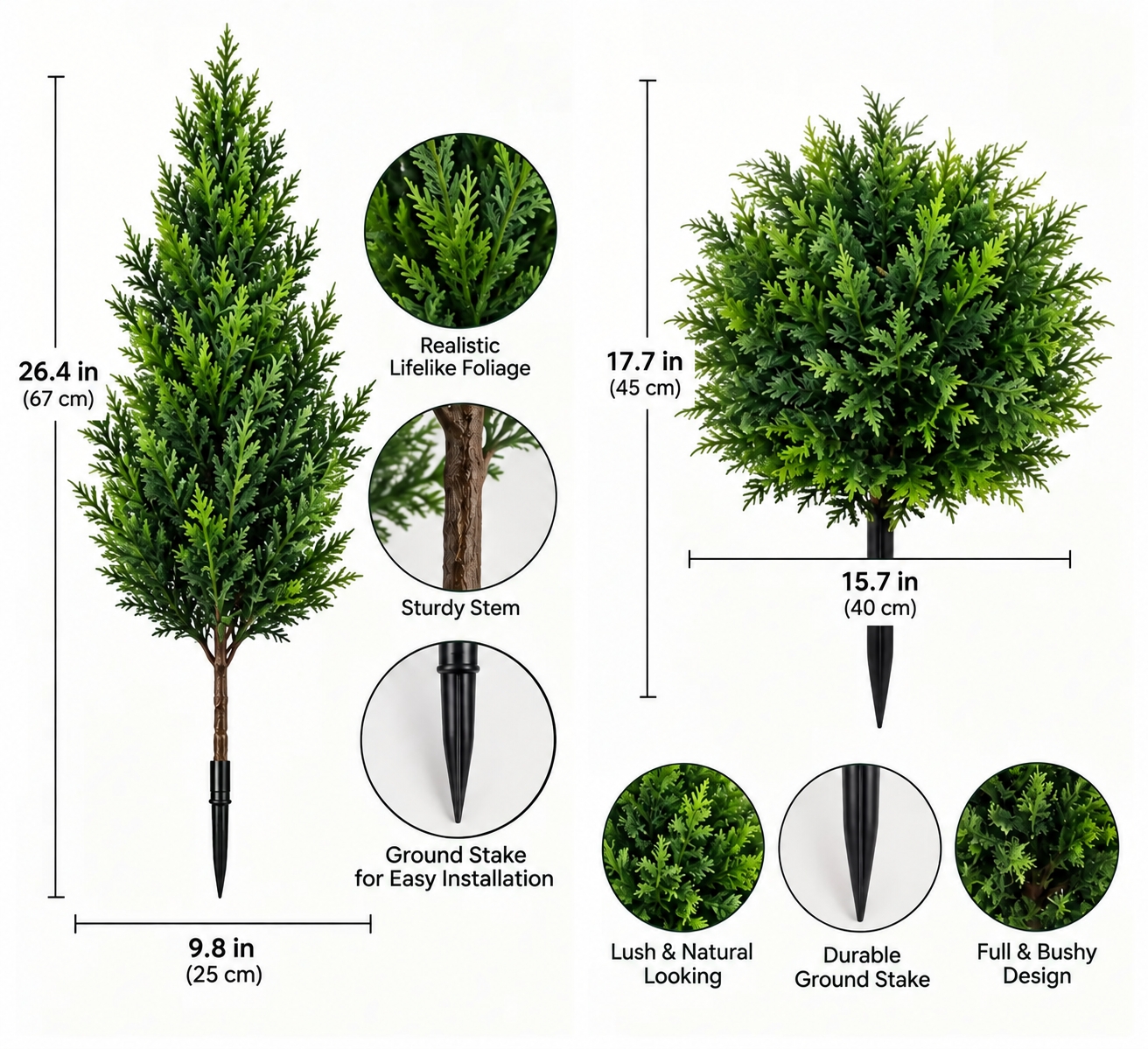 ⏰️Last Day 49% OFF 🎄 Realistic Artificial Cedar Trees – No-Maintenance Outdoor Garden Decor