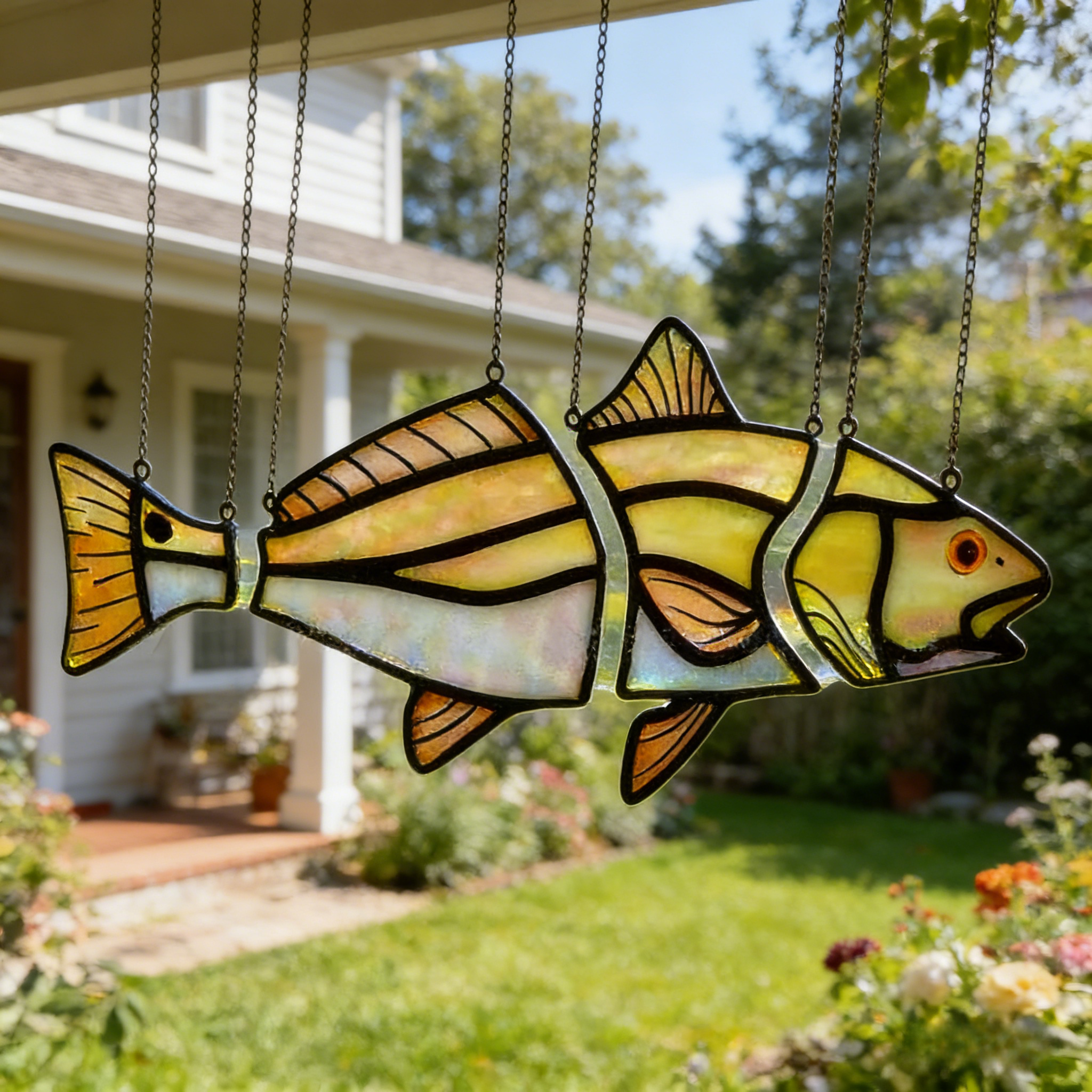 🐠 The Split Fish Stained Glass Suncatcher