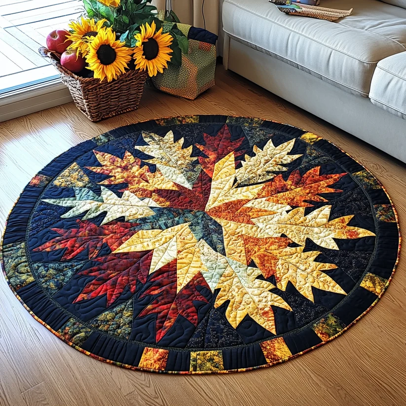Amber Breeze Quilted Round Mat 