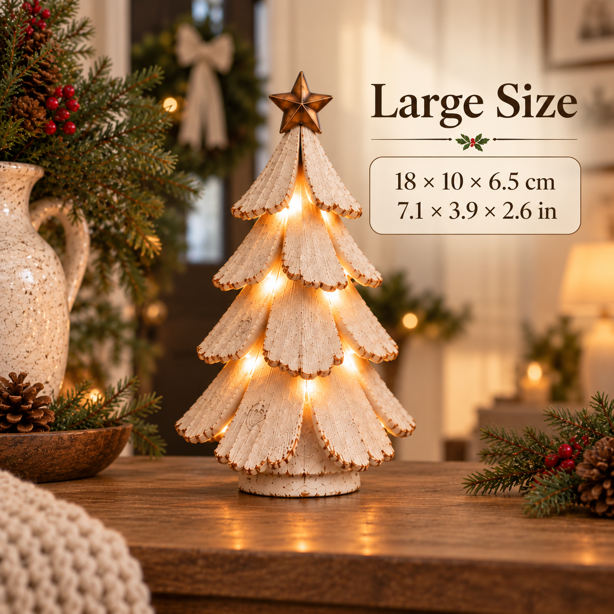 Vintage Lighted Christmas Tree Figurine
