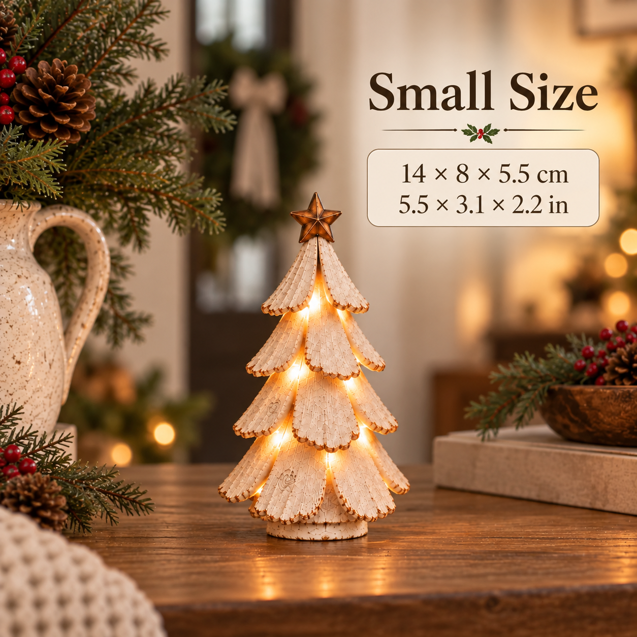 Vintage Lighted Christmas Tree Figurine