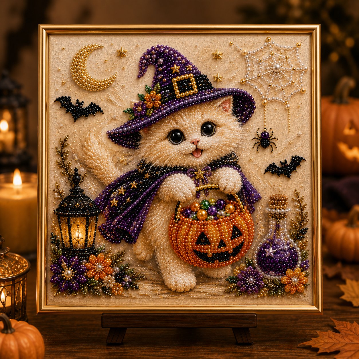 🔥 Last Day 49% OFF - DIY Halloween Cat Pearl Bead Painting Kit 🐈‍⬛🎃 Buy 3 Get Free Shipping📦
