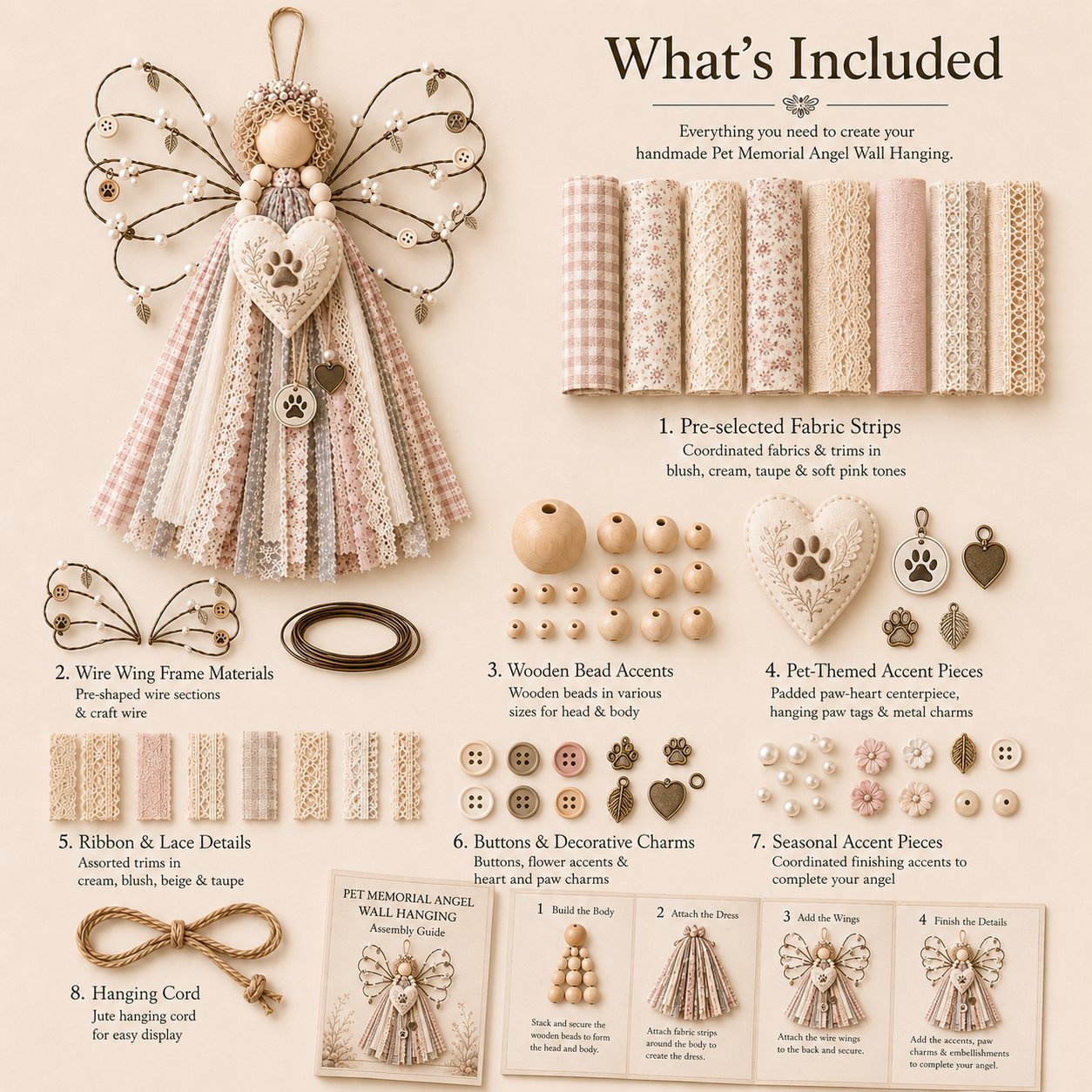 Angel Fabric Hanging DIY Kit