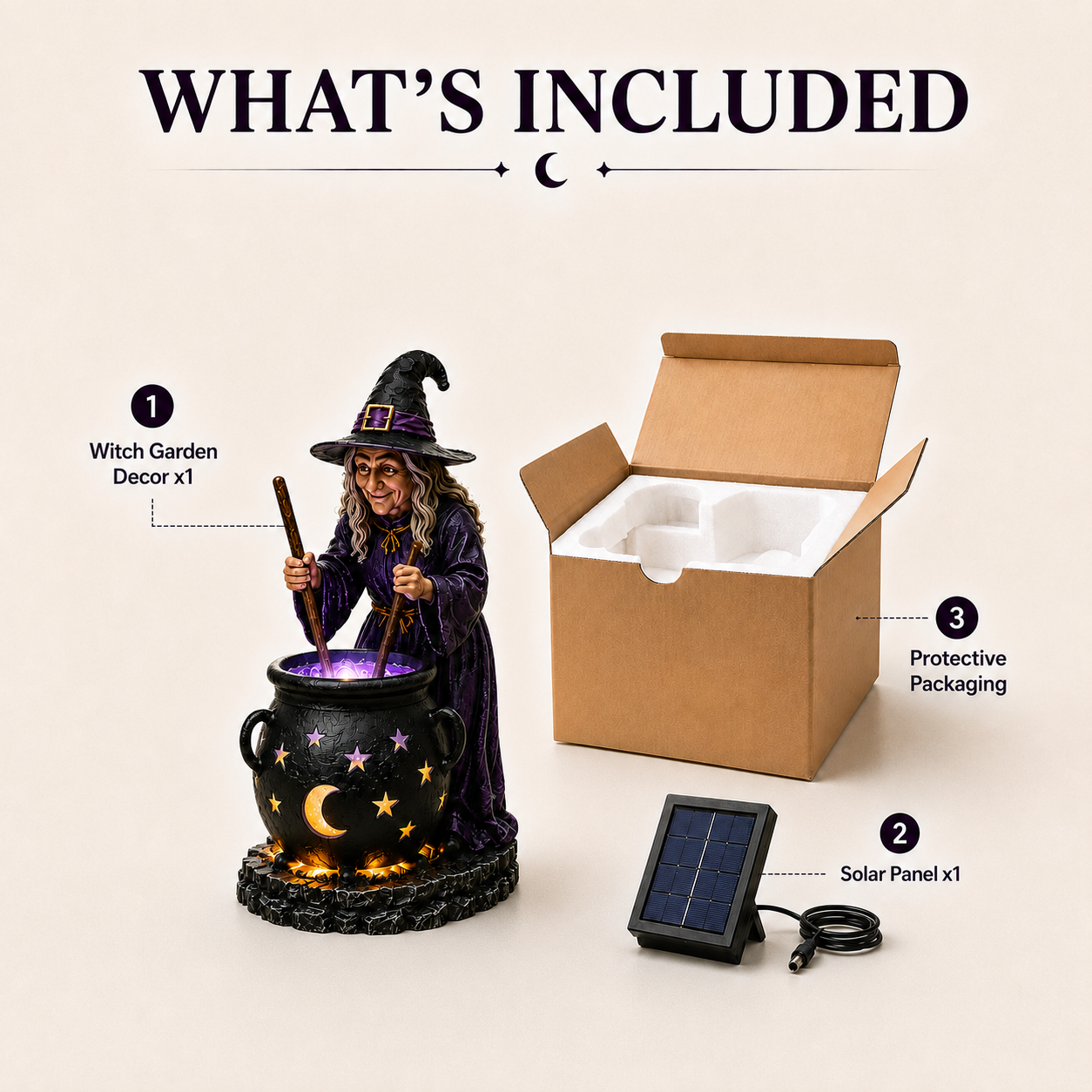 🎃🔮Halloween Witch Glowing Cauldron Solar Light❤
