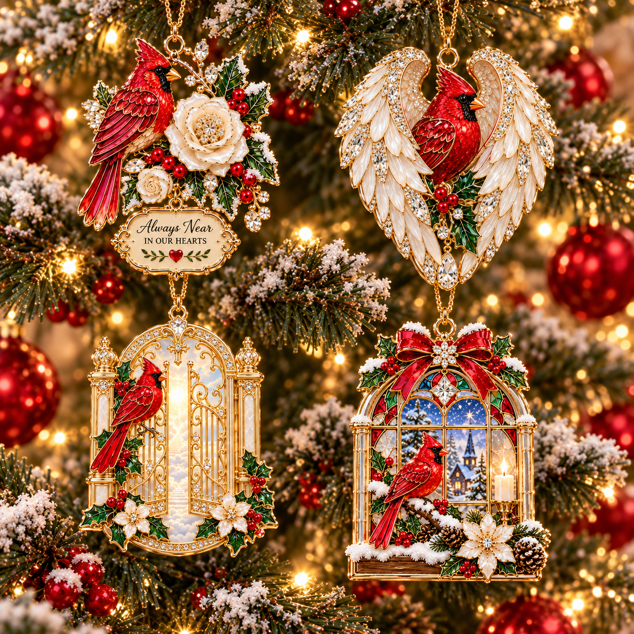🎄 50% OFF 💛Cardinal Christmas Ornament –  Red Bird Holiday Keepsake, Meaningful Memorial Gift for Family & Loved Ones