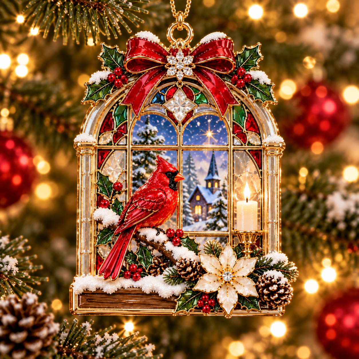 🎄 50% OFF 💛Cardinal Christmas Ornament –  Red Bird Holiday Keepsake, Meaningful Memorial Gift for Family & Loved Ones
