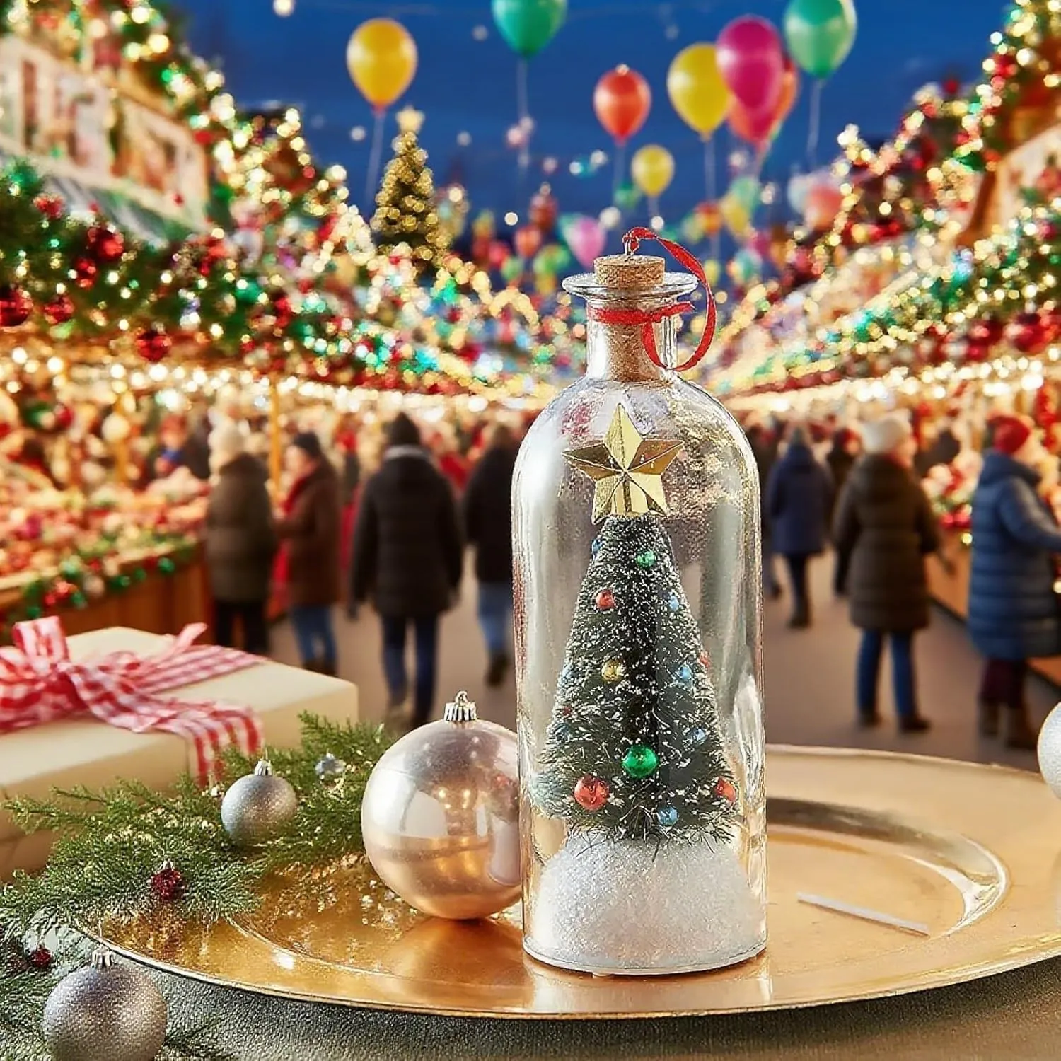 🎉50% OFF🎄Recordable Christmas Tree Keepsake Bottle – Personalized Voice Message Gift