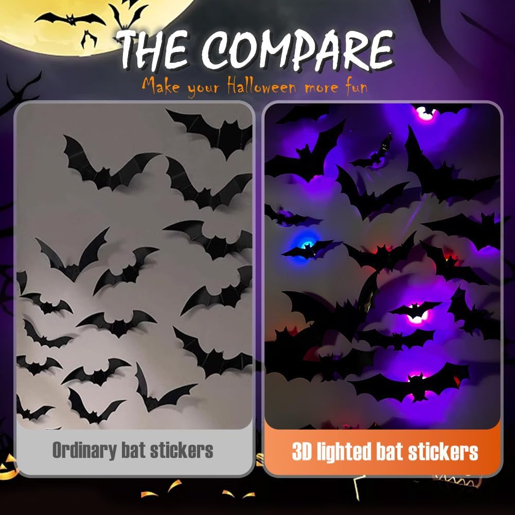🦇2026 New Halloween 3D Lighted Bats🎃