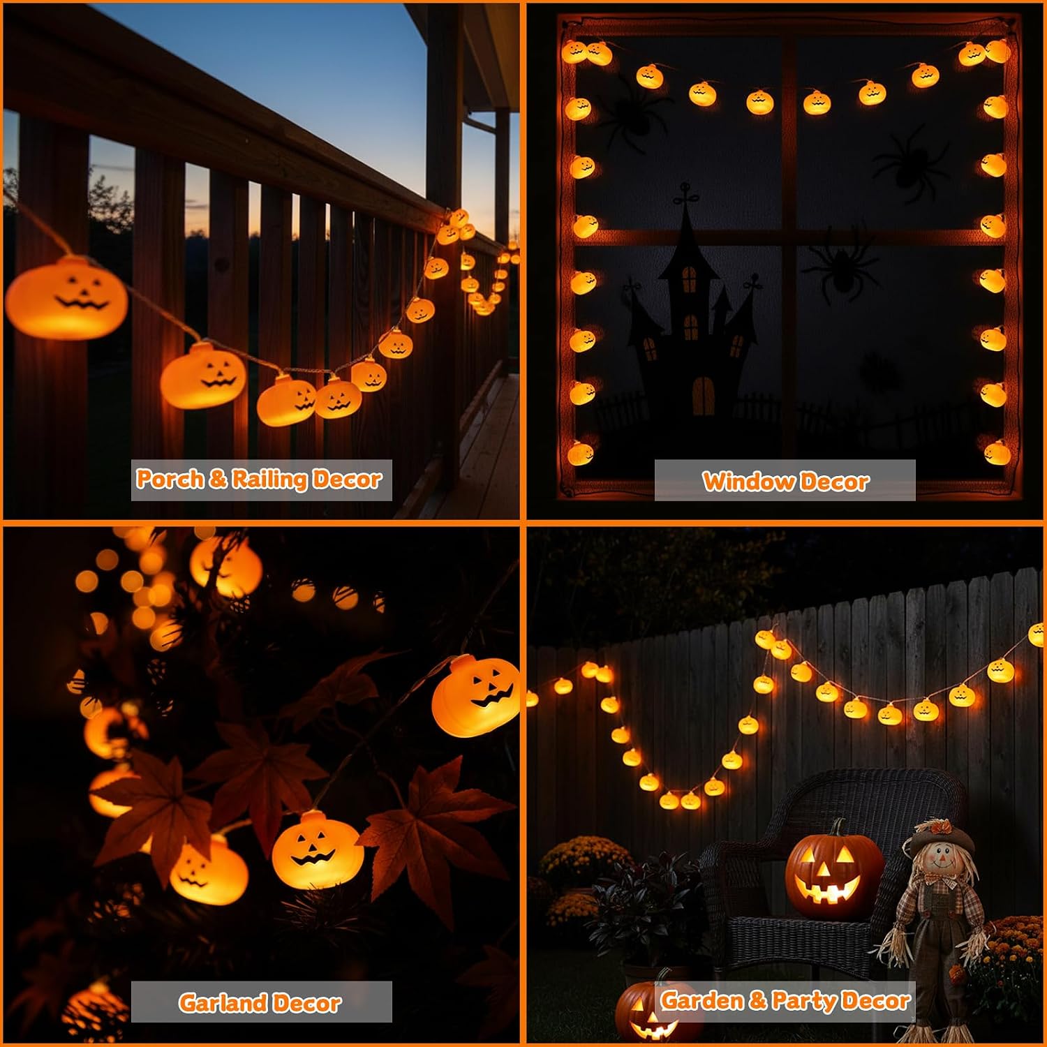 Halloween Decorations Pumpkin String Lights