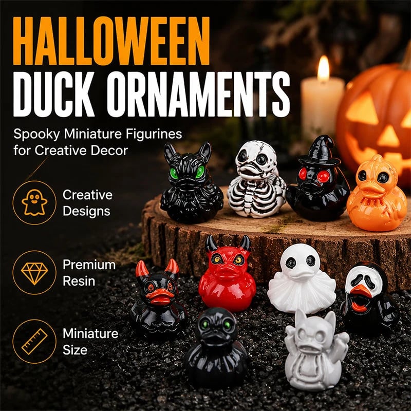 🎃Mini Resin Ducks (Devil, Ghost, & Skeleton Designs)👻