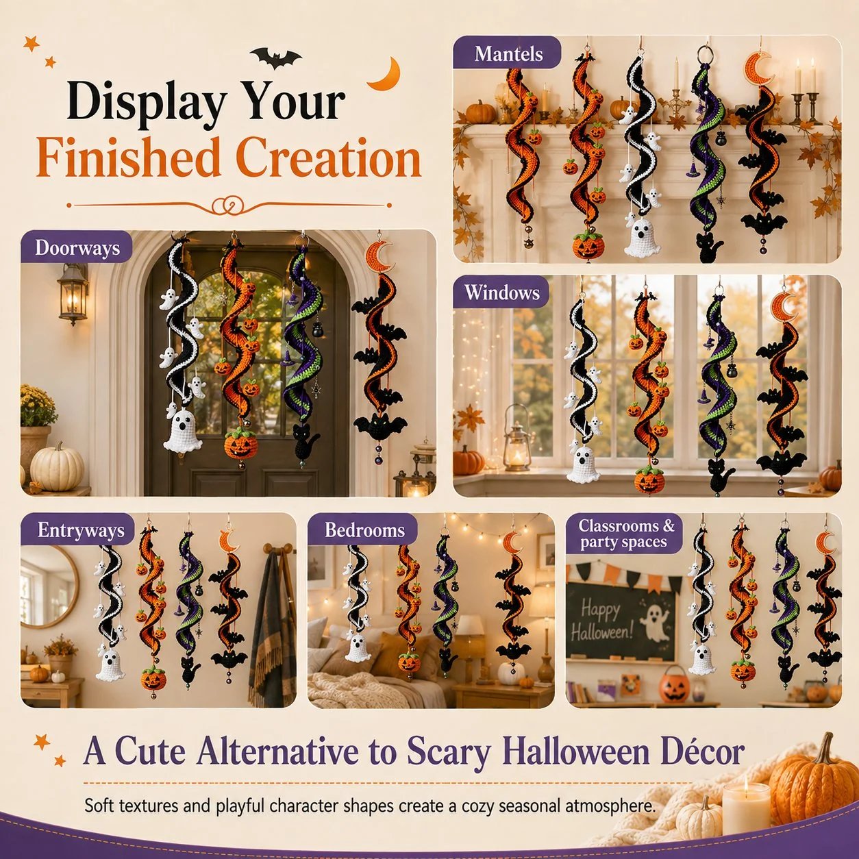 🎃 DIY crochet spiral kit for an enchanting Halloween