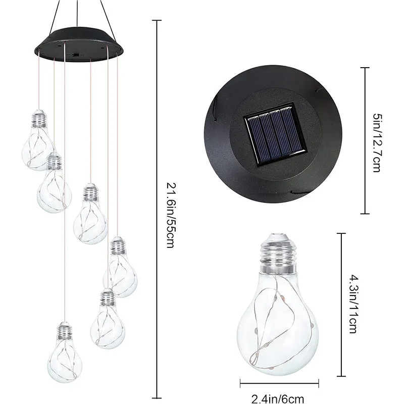 🔥2026 BEST GIFT TO FAMILY🔥Colorful LED Solar-Powered Light Wind Chimes