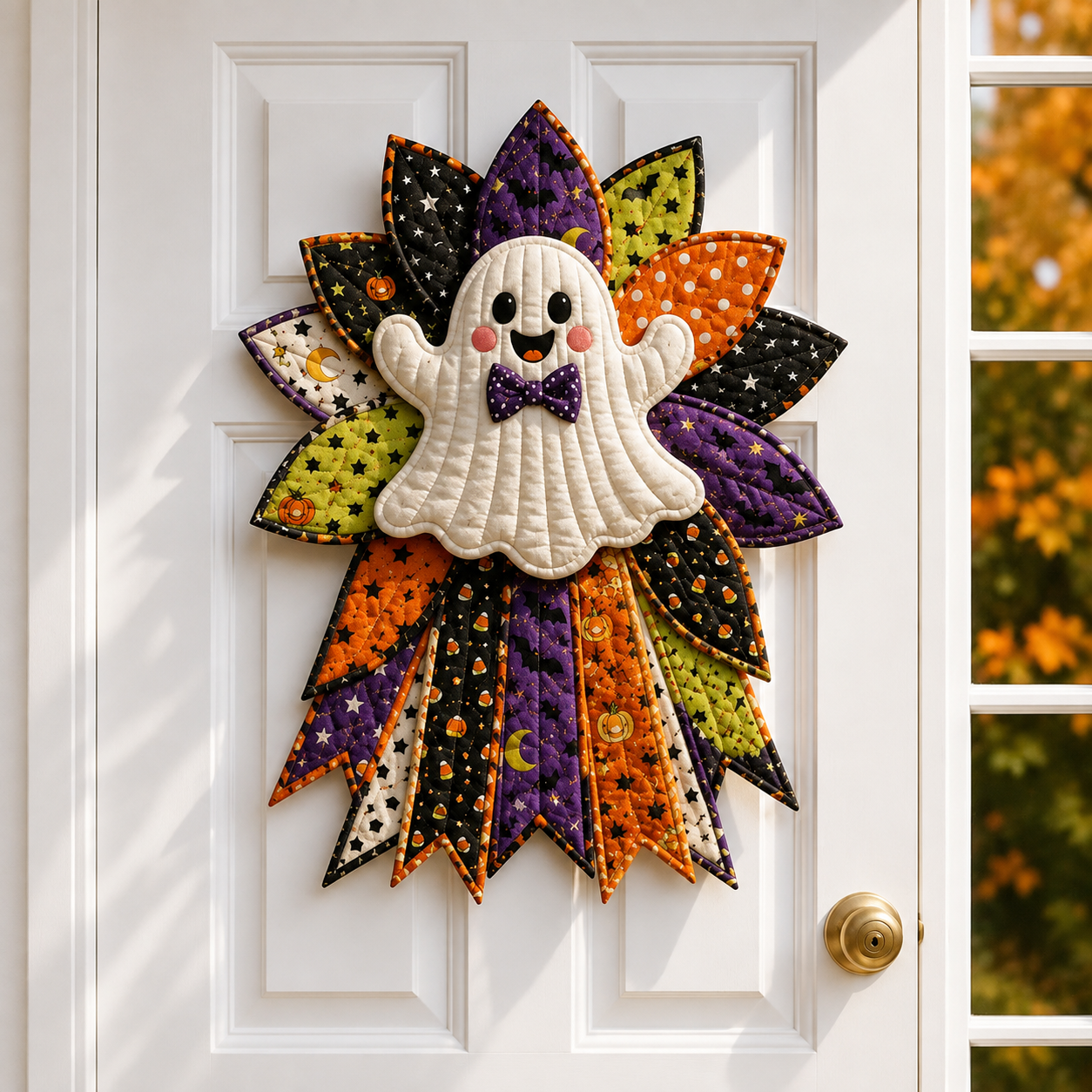 🎉 Holiday Celebration 50% OFF 🎃– Festive Quilted Halloween Door Hanging DIY Sewing Kit