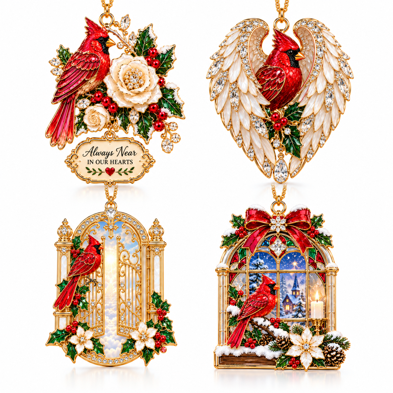 🎄 50% OFF 💛Cardinal Christmas Ornament –  Red Bird Holiday Keepsake, Meaningful Memorial Gift for Family & Loved Ones
