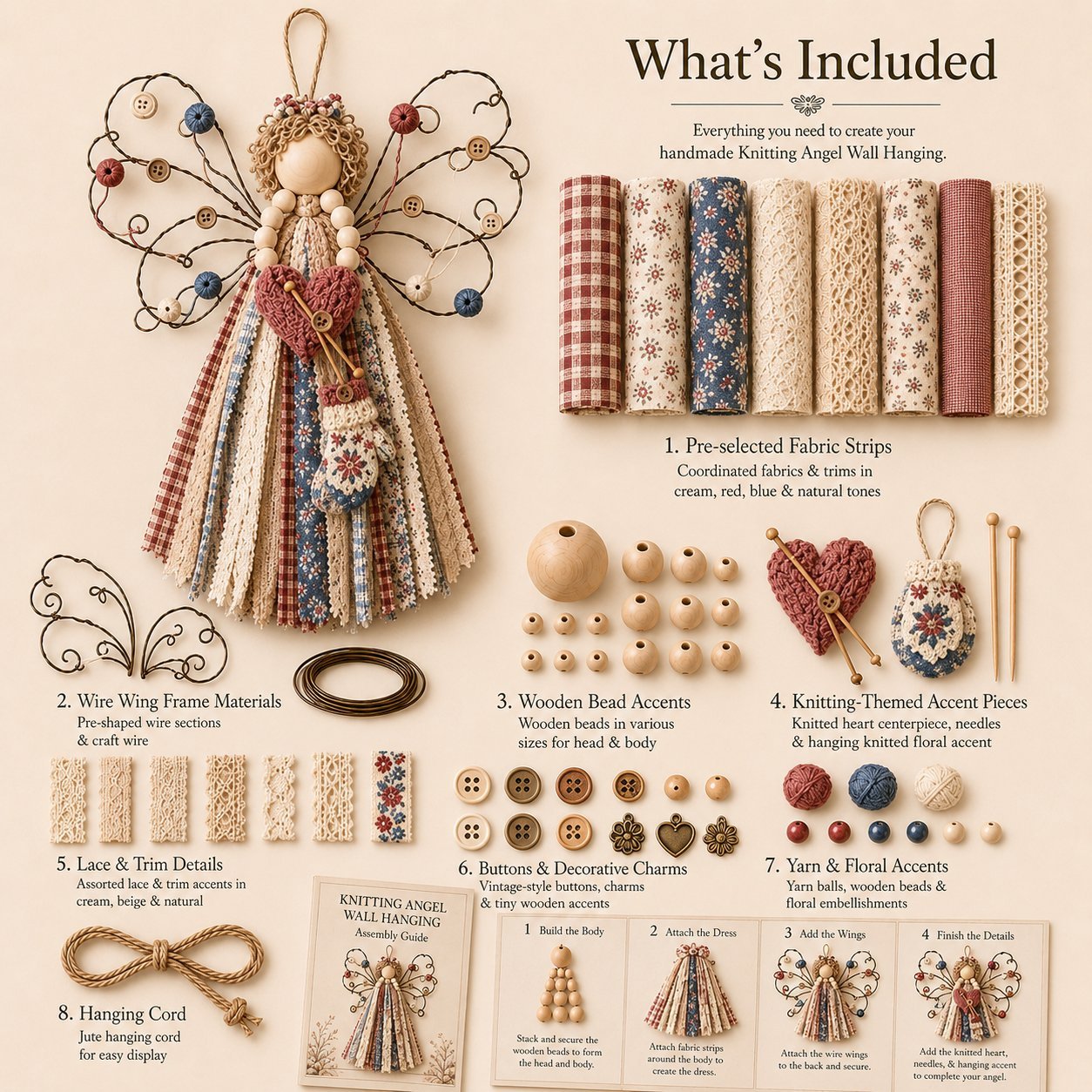 Angel Fabric Hanging DIY Kit