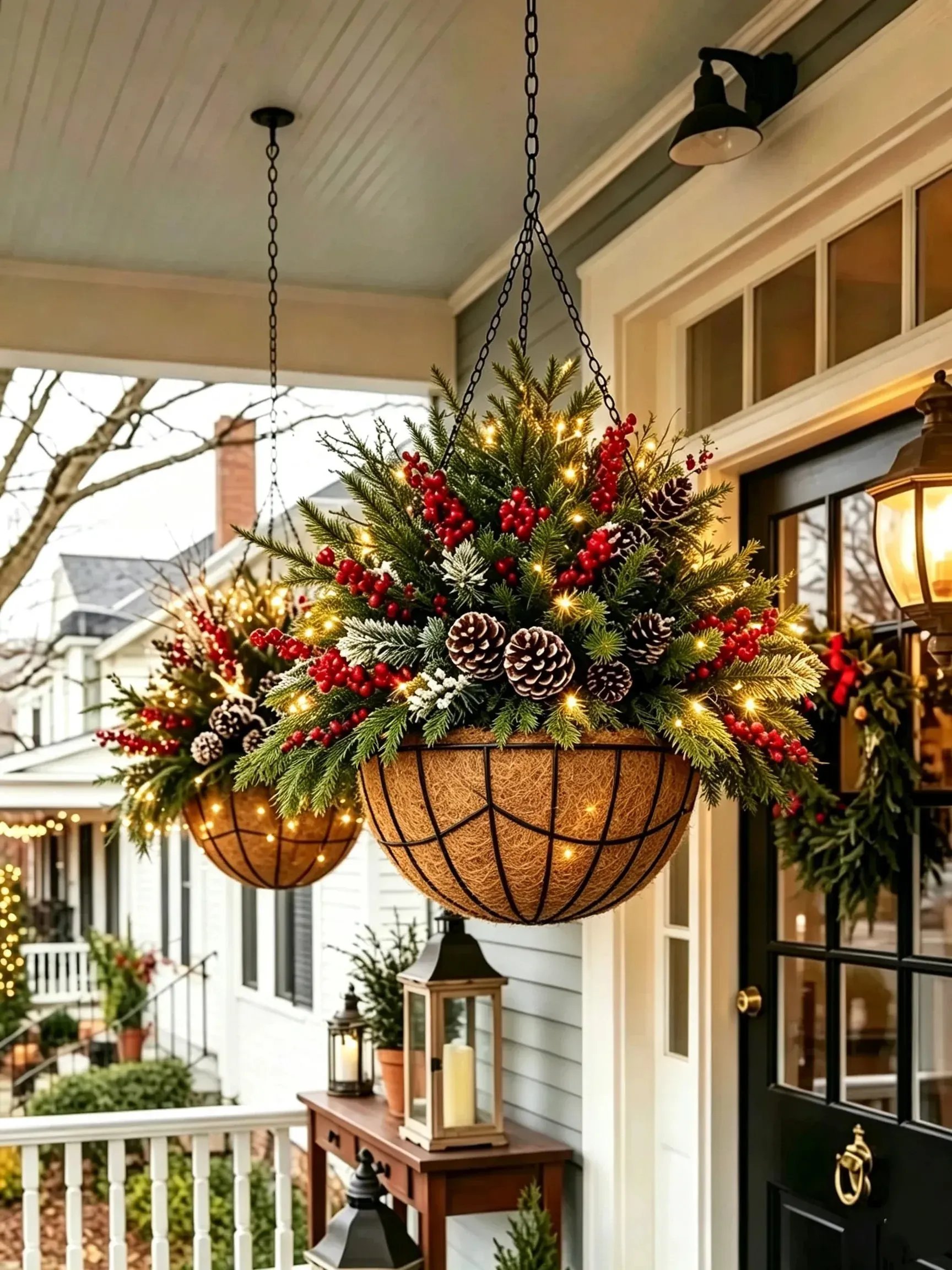 Customer photo of illuminated Christmas basket