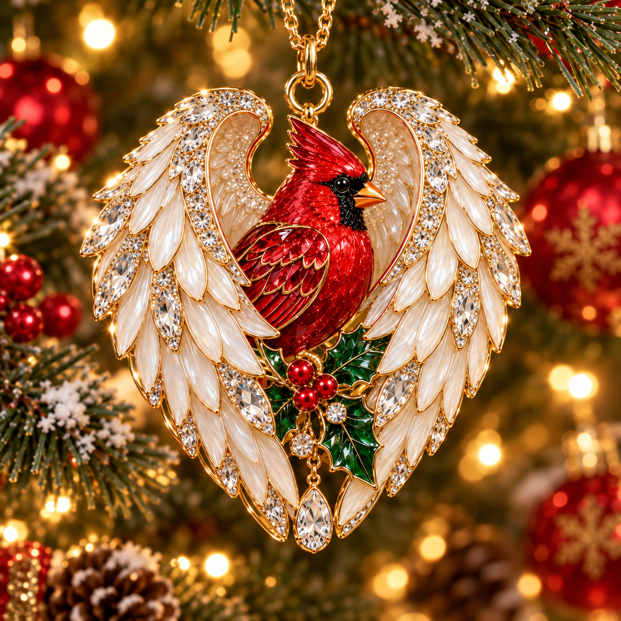 🎄 50% OFF 💛Cardinal Christmas Ornament –  Red Bird Holiday Keepsake, Meaningful Memorial Gift for Family & Loved Ones