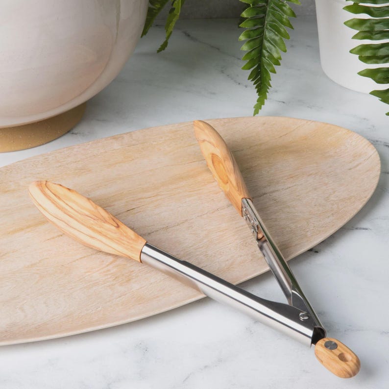 Olive Wood Kitchen Utensil Set: Cooking Tools 