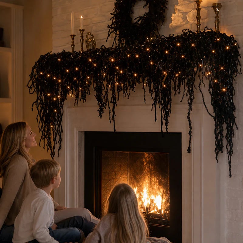🏆2026 HOT SALE💥🎃 Halloween Fireplace Decor Set 👻