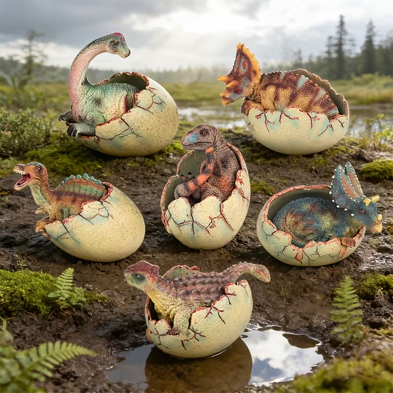 🦖Last day up to 49% OFF - 1 PC Broken Shell Dinosaur Egg Jurassic Sculpture Ornament - Home and Desktop Decoration Ornaments and Props