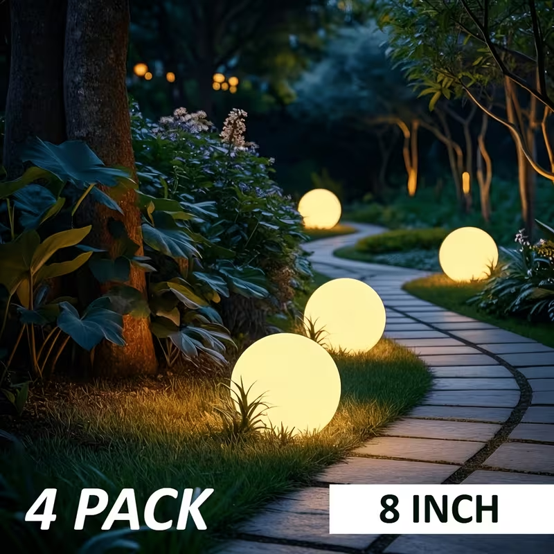 Last Day Up To 70% Off｜8'' RGB Solar Globe Lights, 16 Colors Changing Waterproof Garden Light with Remote