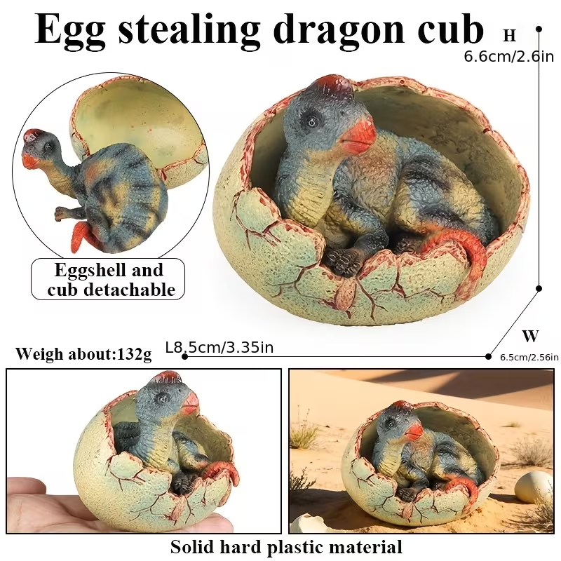 🦖Last day up to 49% OFF - 1 PC Broken Shell Dinosaur Egg Jurassic Sculpture Ornament - Home and Desktop Decoration Ornaments and Props