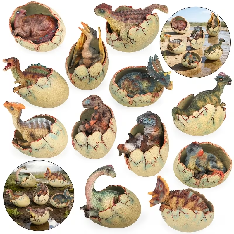 🦖Last day up to 49% OFF - 1 PC Broken Shell Dinosaur Egg Jurassic Sculpture Ornament - Home and Desktop Decoration Ornaments and Props