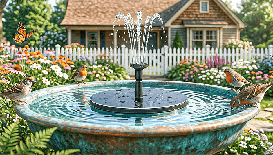 ⏳Time-Limited Special⏰Compact Solar Bird Fountain Pump – Keep Your Garden Alive! 🐦