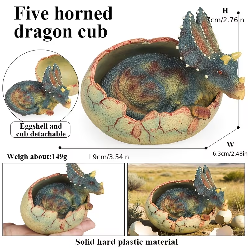 🦖Last day up to 49% OFF - 1 PC Broken Shell Dinosaur Egg Jurassic Sculpture Ornament - Home and Desktop Decoration Ornaments and Props