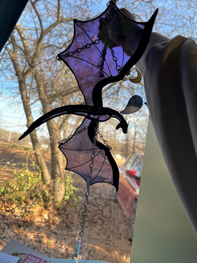 Last Day Up To 61% OFF - Purple Dragon🐉 Handcrafted Resin Statue | Indoor Outdoor Garden Decor