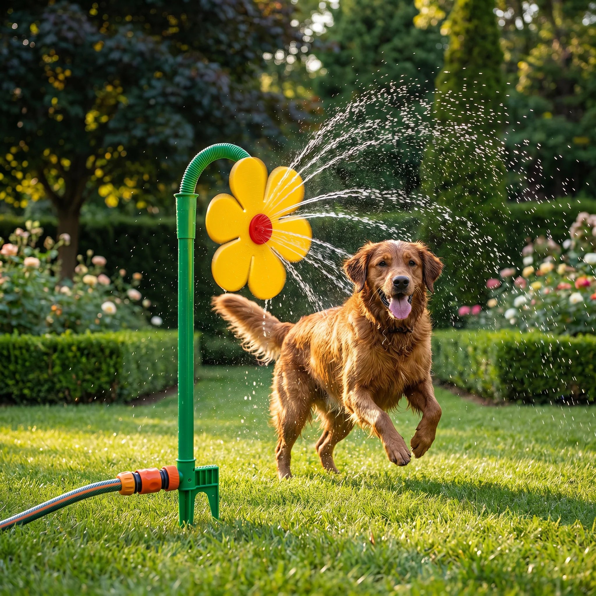 Up to 50% off🎉Get yours before they're gone – 💧Spinning Sunflower Sprinkler for Dogs
