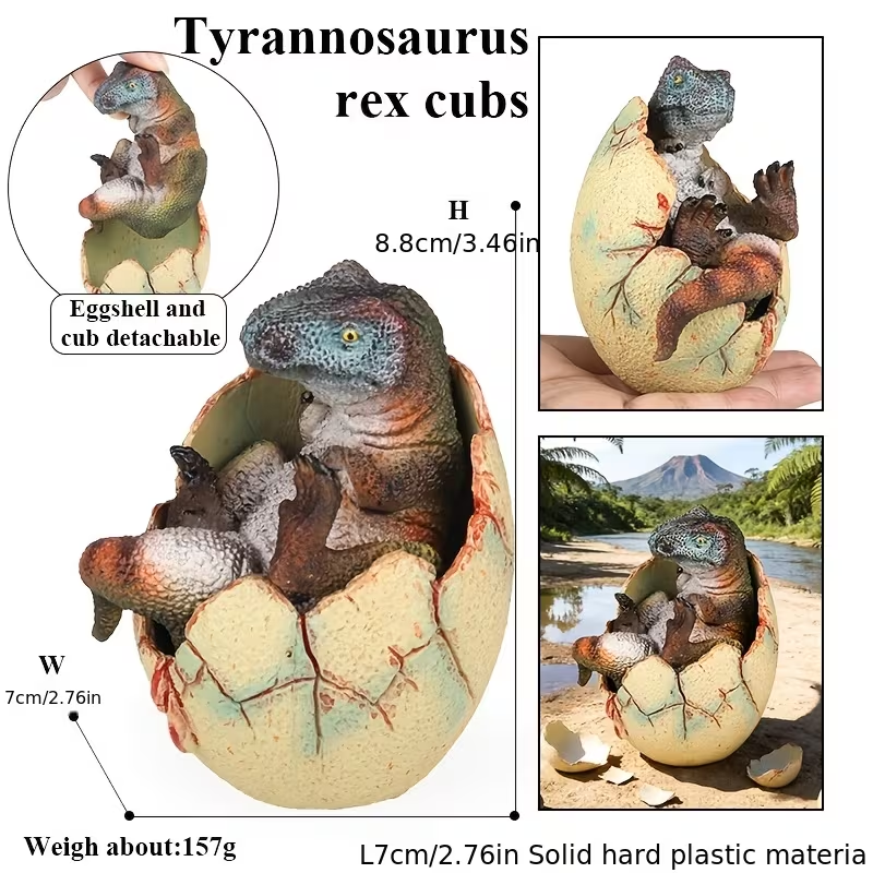 🦖Last day up to 49% OFF - 1 PC Broken Shell Dinosaur Egg Jurassic Sculpture Ornament - Home and Desktop Decoration Ornaments and Props
