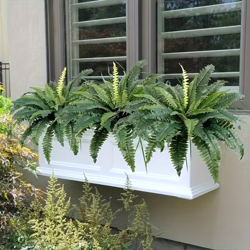 Large Artificial Boston Fern, Realistic Fake Greenery for Indoor Outdoor Home Garden Porch Wedding Farmhouse All Season Decor