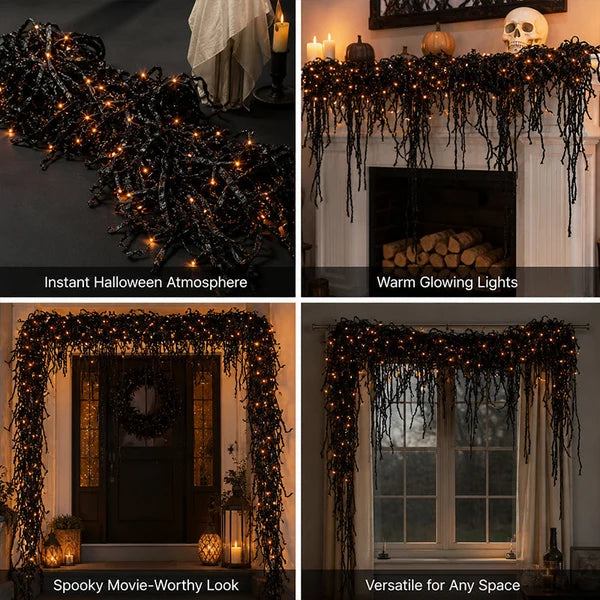 🎃 Spooky Chic: Halloween Fireplace Decor Set 👻
