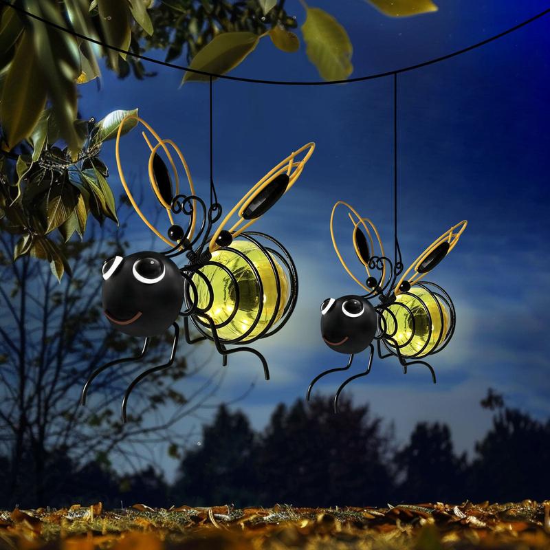 Last day up tp 70% OFF - 🐝Outdoor Hanging Solar Bee Light | Perfect Gift For Plant Lovers Moms Or Literally Anyone Who Smiles❤