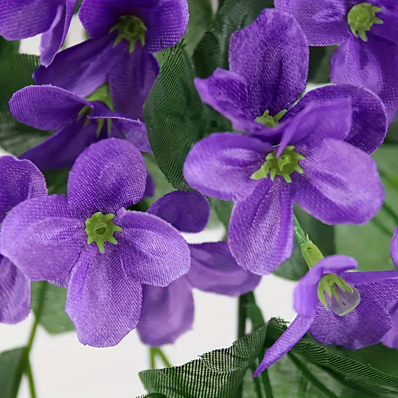 2-Pack Realistic Artificial Violet Hanging Flower Vines | Lifelike Trailing Garland for Wedding & Garden
