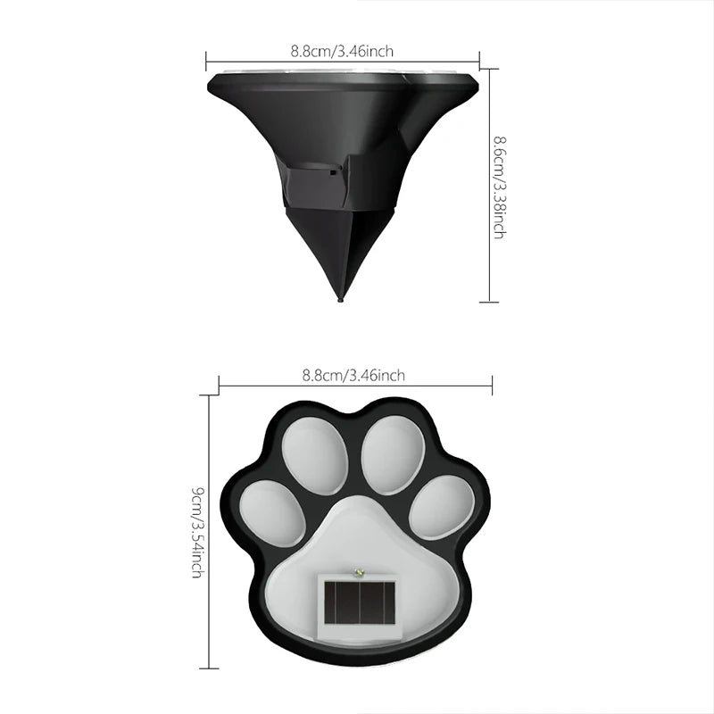 Get 49% OFF🌟 Solar Paw Print Garden Lights – Waterproof LED Outdoor Pathway Lamps (4 Packs)