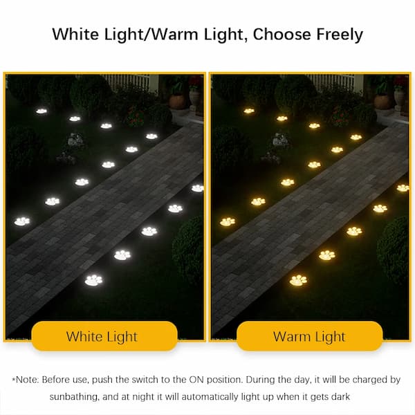 Get 49% OFF🌟 Solar Paw Print Garden Lights – Waterproof LED Outdoor Pathway Lamps (4 Packs)