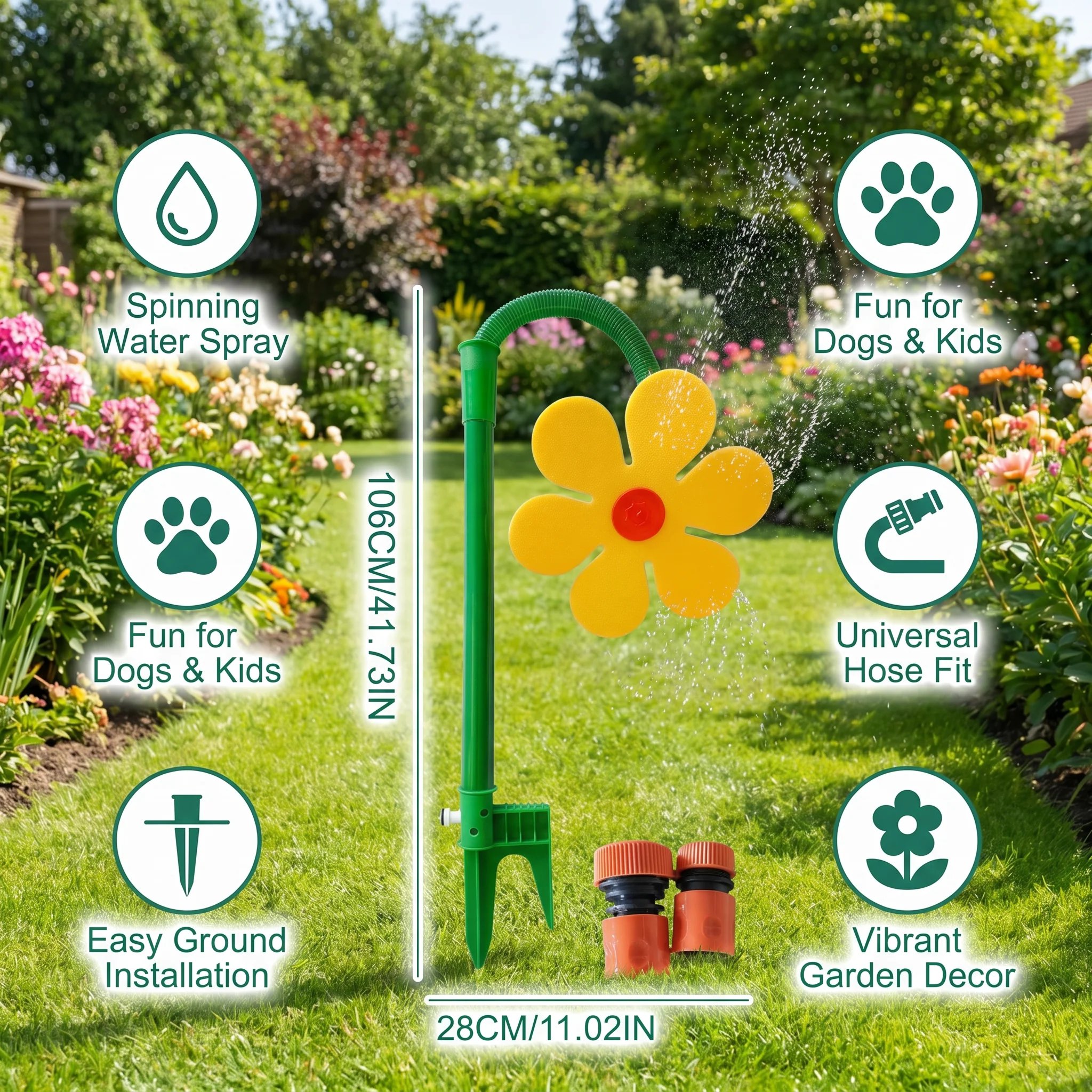 Up to 50% off🎉Get yours before they're gone – 💧Spinning Sunflower Sprinkler for Dogs