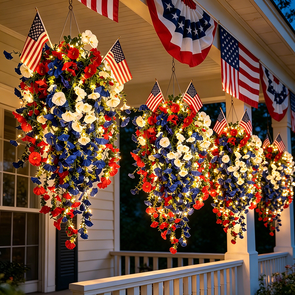 Last day up to 60% OFF✨Independence Day Hot Sale❤🤍💙 🇺🇸 Red, White & Blue Flowers for America’s 250th – Perfect for Porch & Party 💐