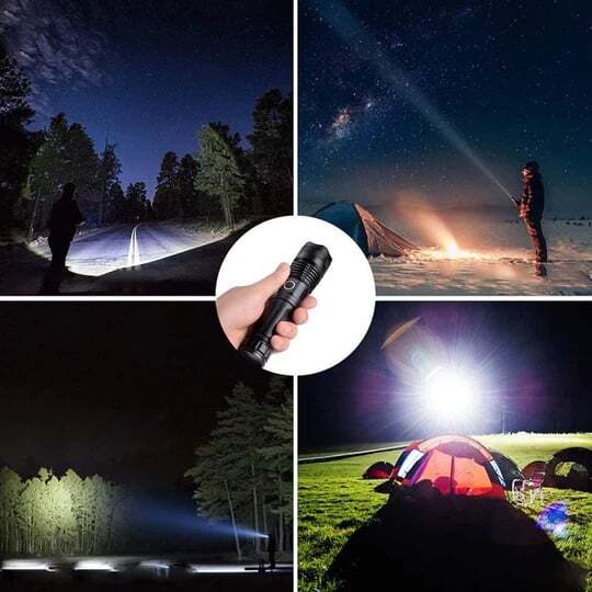 🔦LED Rechargeable Adjustable Super Bright Flashlight 90000 High Lumens