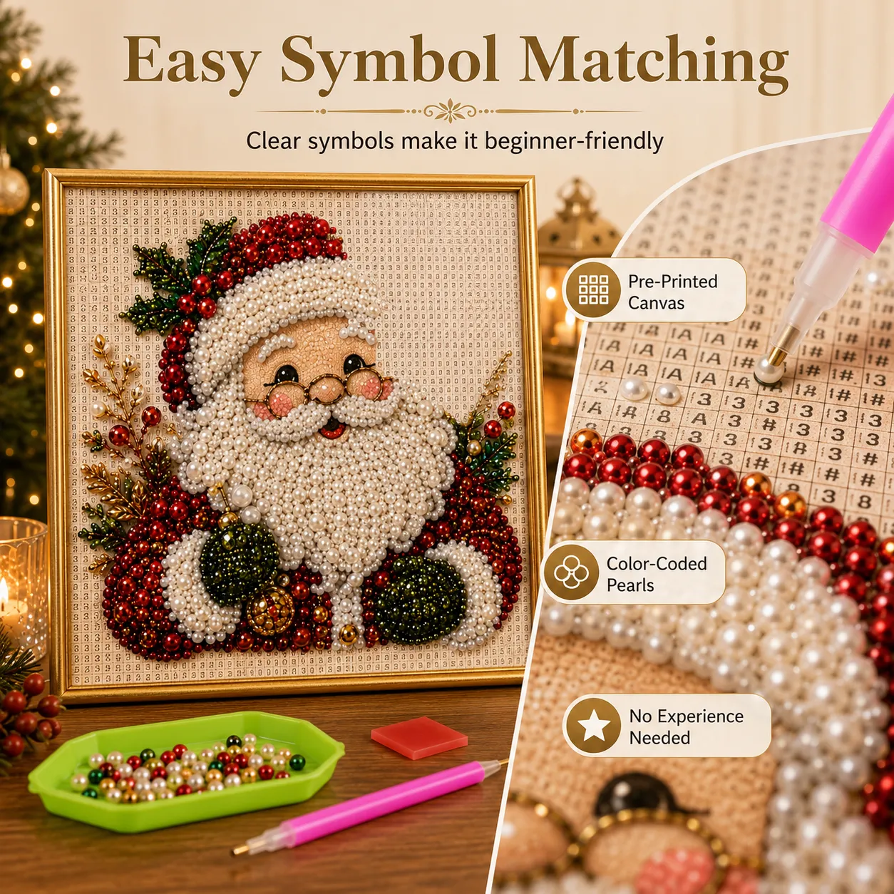🔥 Last Day 70% OFF 🎄 DIY Christmas Pearl Diamond Painting Art Kit