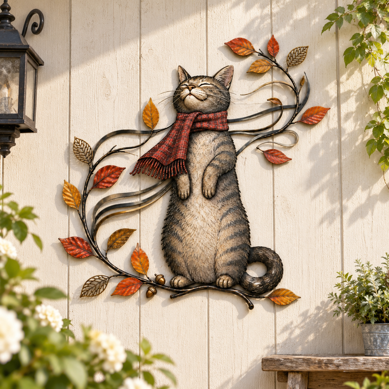 🔥 Last Day 70% OFF 🍁 Autumn Cat Metal Wall Decor🐱