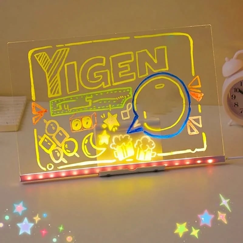 🔥Last Day 49% OFF 🎨 LED Drawing Board for Kids – Erasable Acrylic Art Board