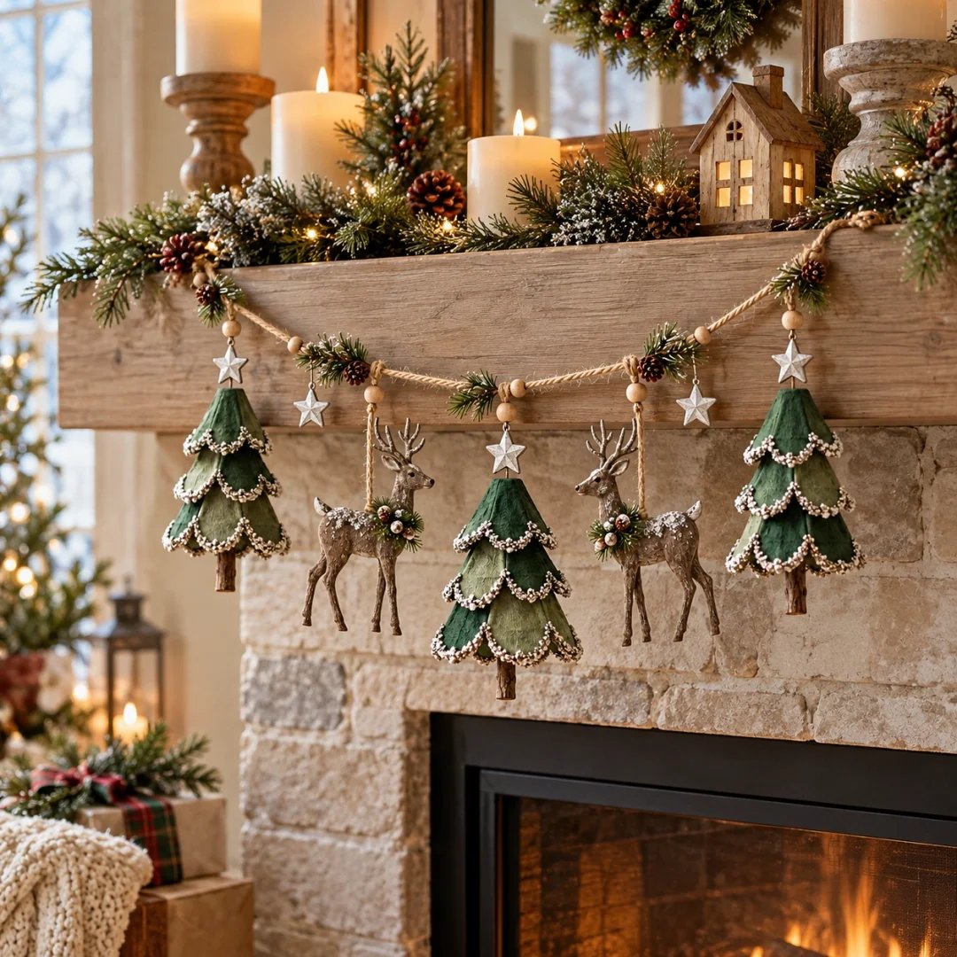 🔥 Last Day 49% OFF 🔥Lighted Woodland Christmas Garland