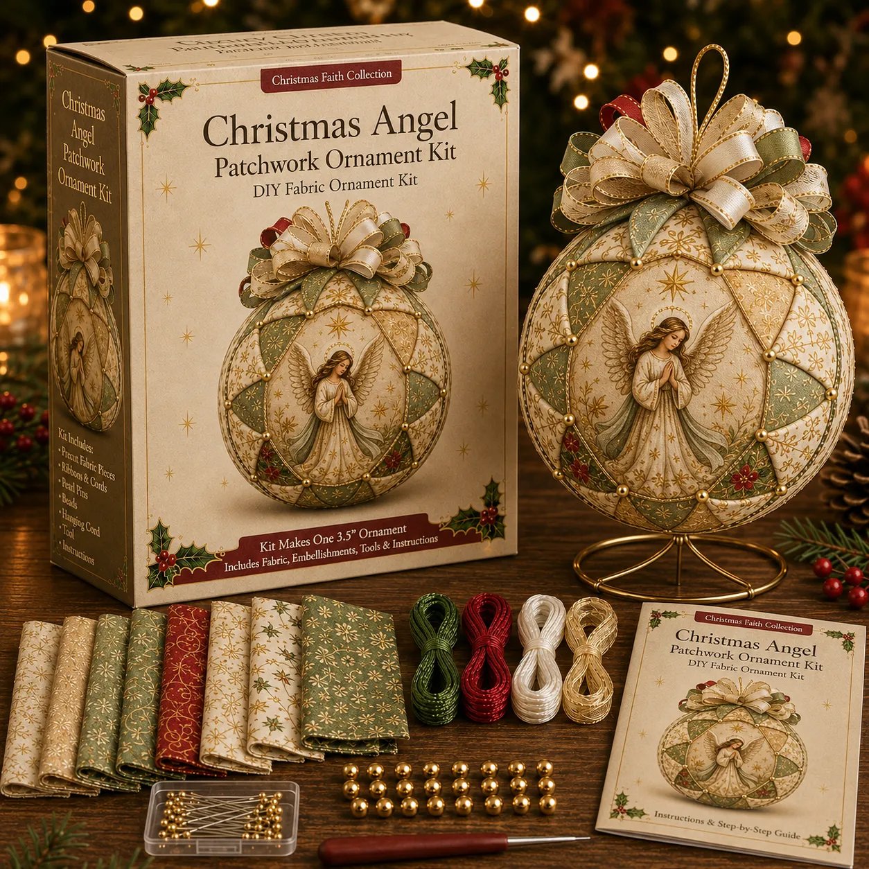 🔥LAST DAY 49% OFF⛪ Christmas Nativity Patchwork Ornament DIY Kit