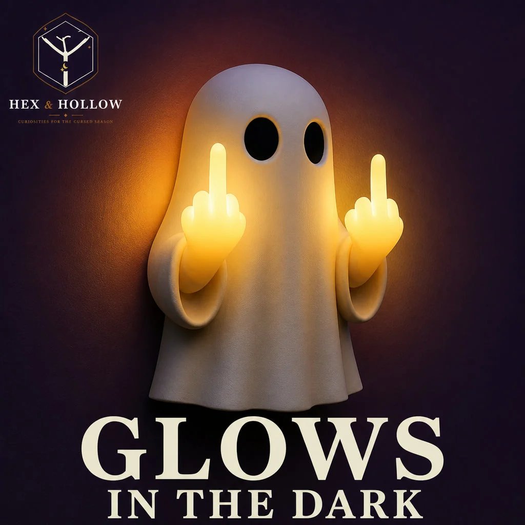 🔥LAST DAY 52% OFF-👻 Halloween Ghost Middle Finger Glow Night Light